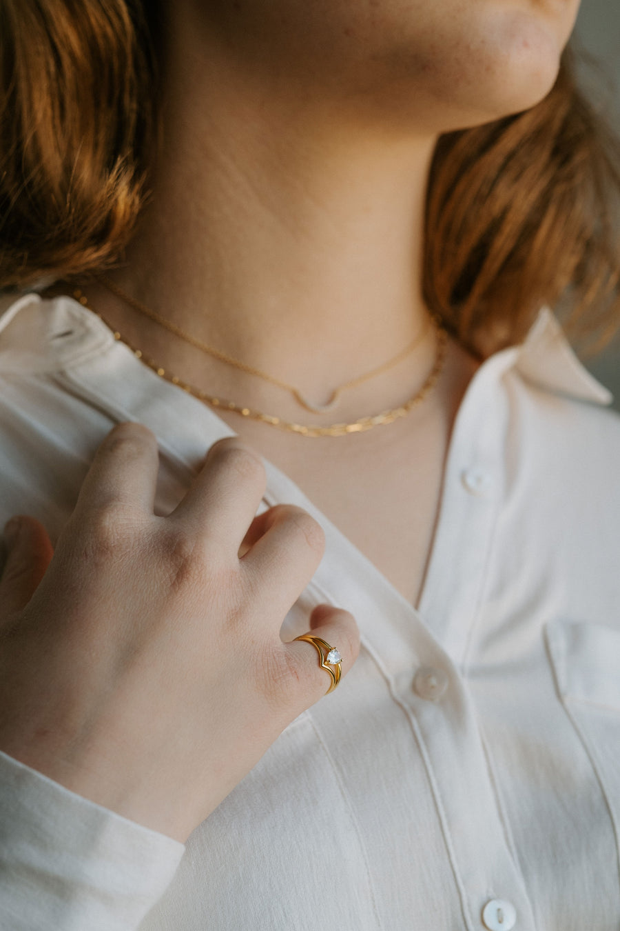 Pear Stone Ring