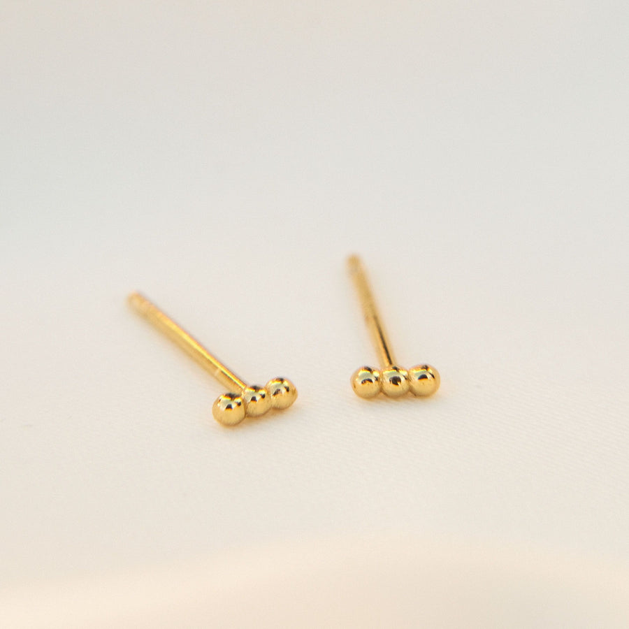 Triple Beaded Studs