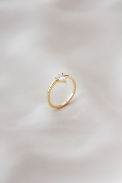 Pear Stone Ring