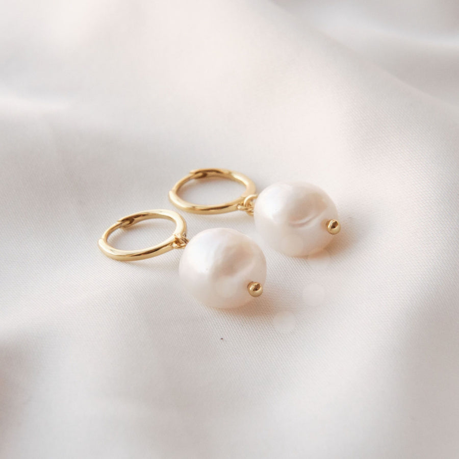 White Pearl Earrings