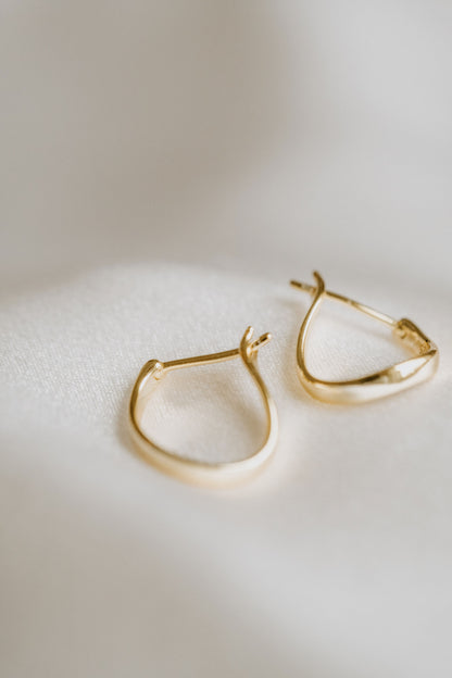 Swaying Curved Hoop Earrings