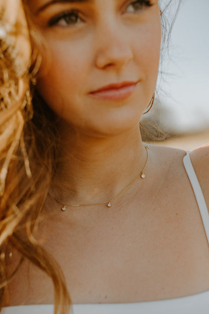 Minimalist Multi-Stone Necklace