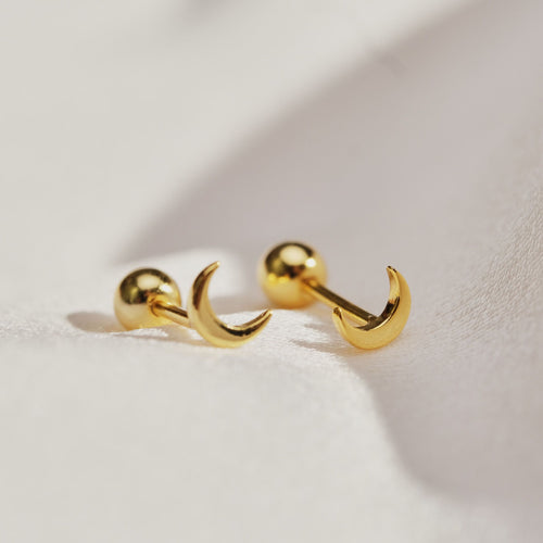 Mini Crescent Earrings