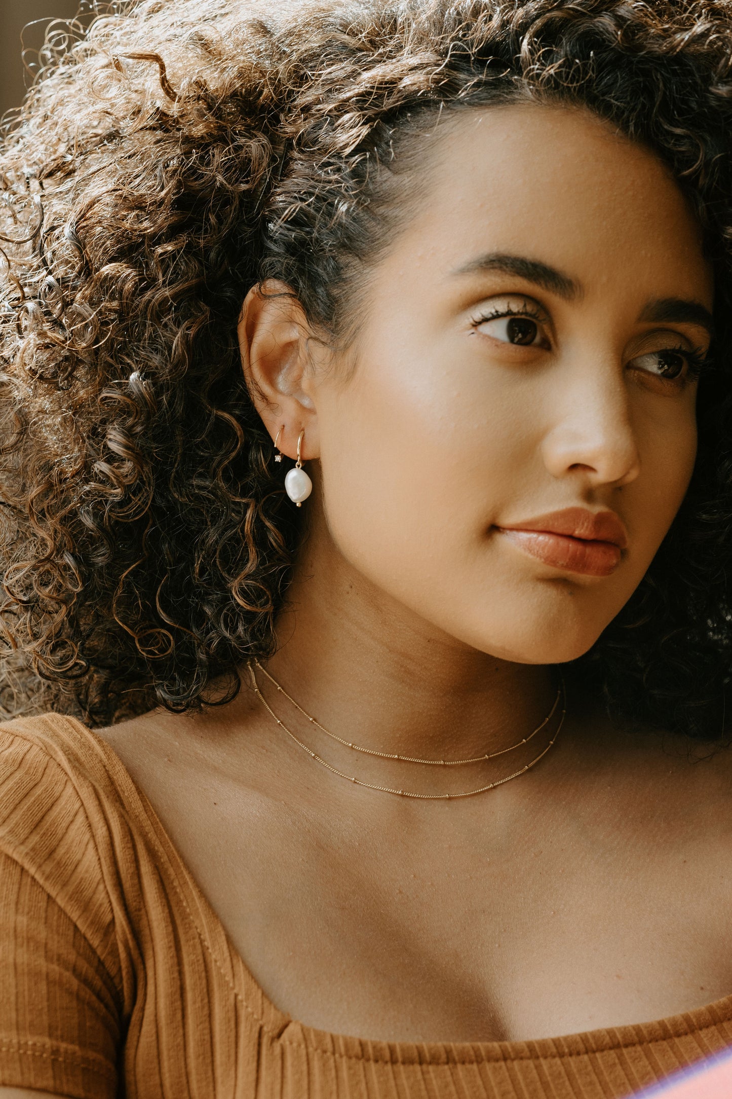 White Pearl Earrings